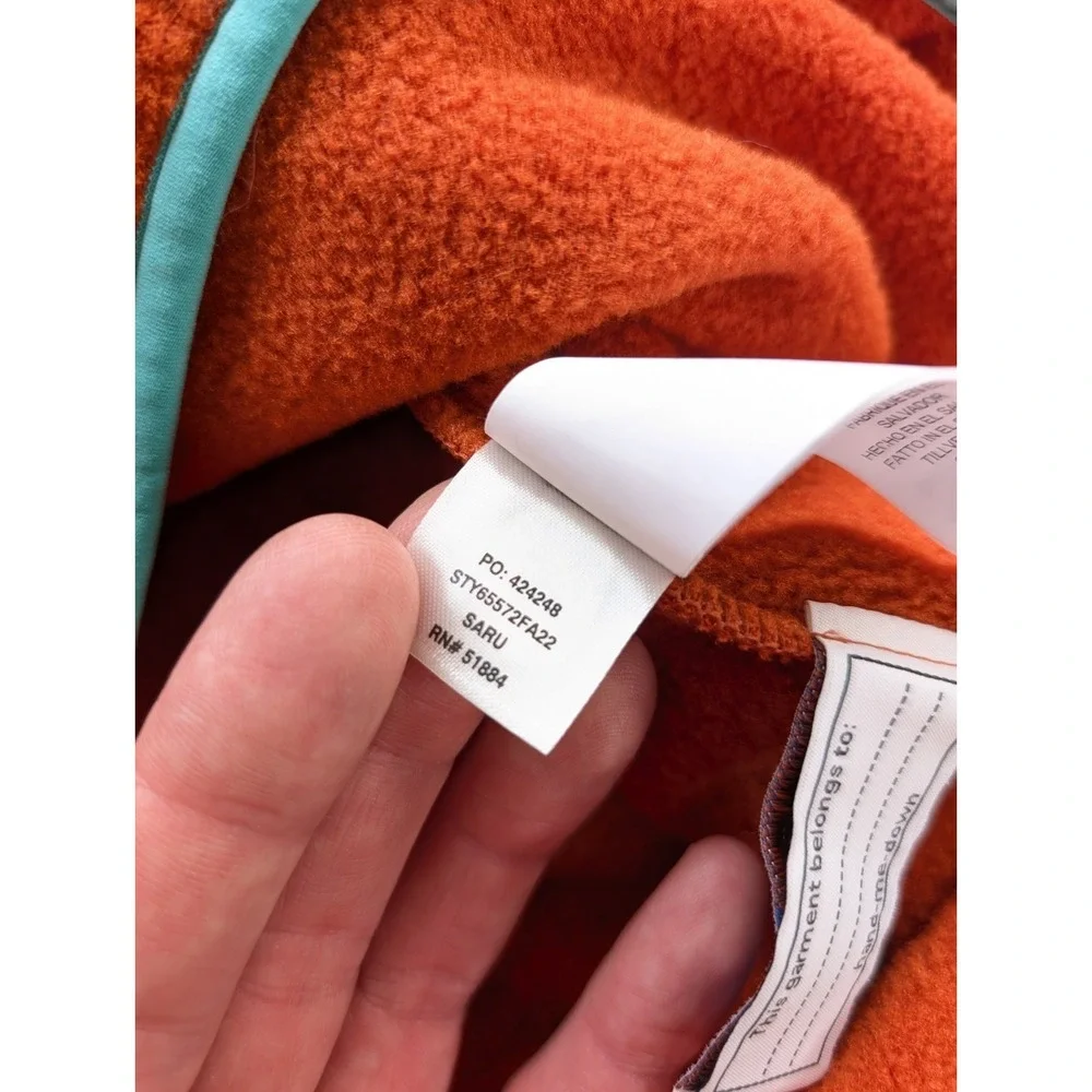 Kids XL Patagonia Lightweight Synchilla Snap-T Fleece Jacket Orange 65572